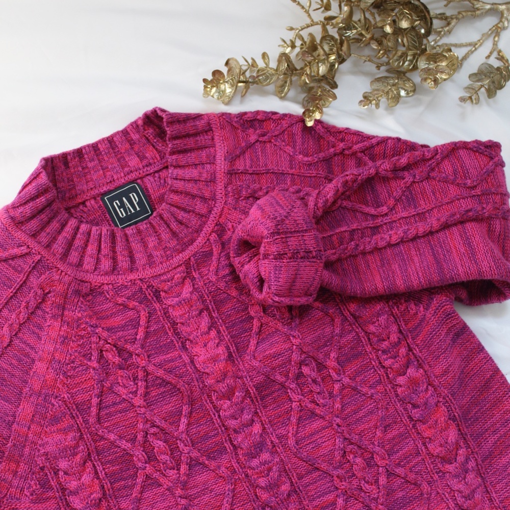 Gap 100% Cotton Cable Knit Pullover Sweater